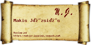 Makis Józsiás névjegykártya